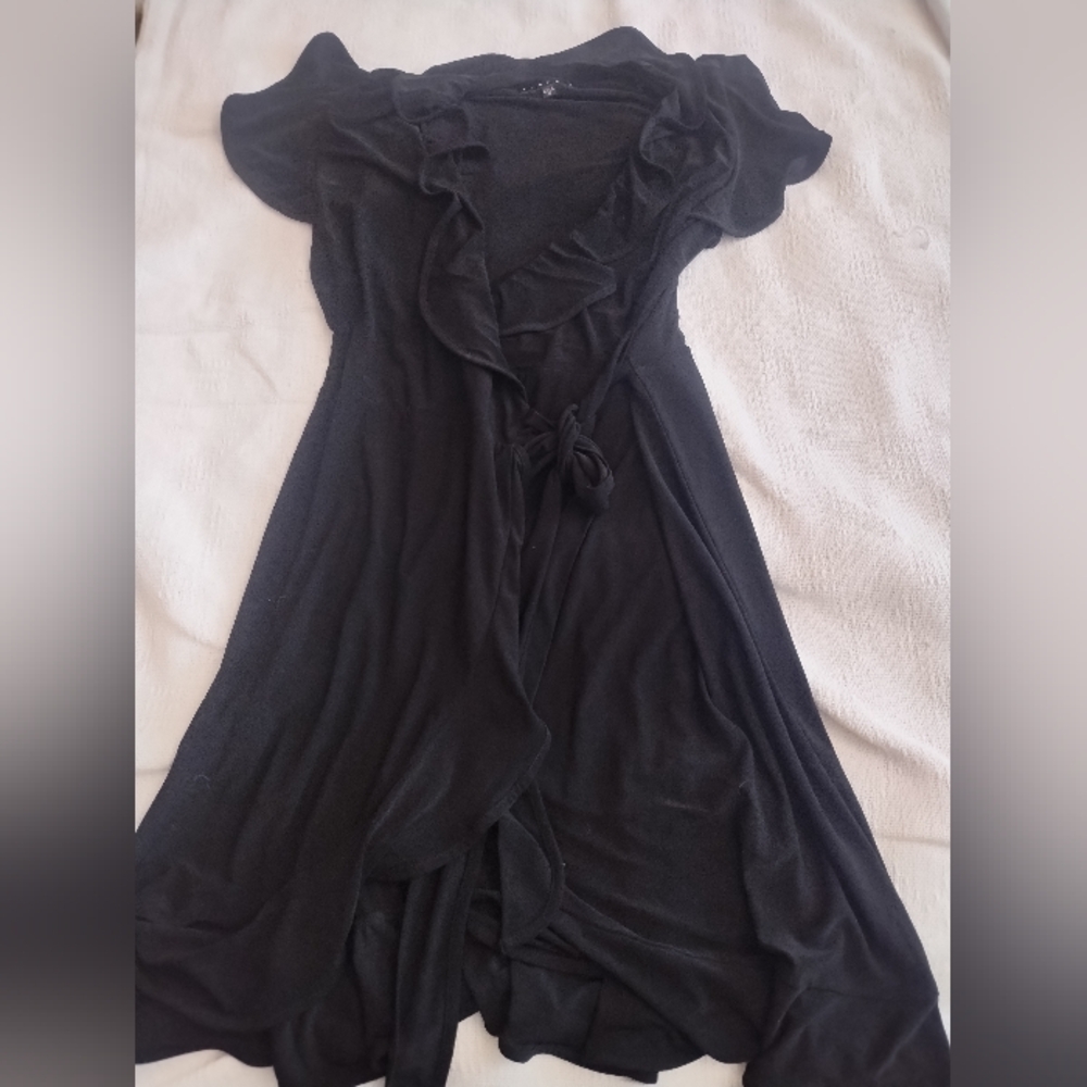 Tiana B. Wrap Around Black Dress Size S